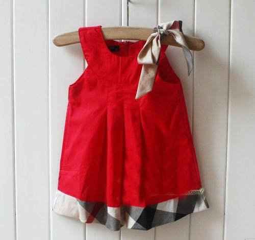baju burberry dress merah cantik